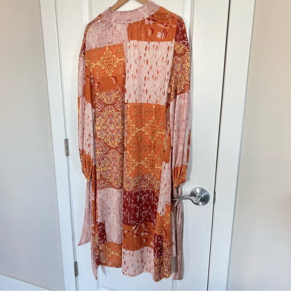 Zara Patchwork Boho Oversized Flowy Long Sleeve M… - image 5